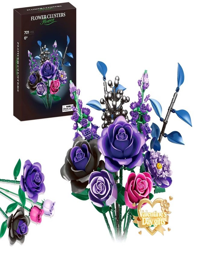 VINTOP Flowers Bouquet Building Set, Rose Flower Botanical Collection Building Kit Toys Home Decoration Gifts for Valentine Day, Christmas, Birthday, Mother's Day, Toys for Girl Women Kids Aldult 6+ - Image 1